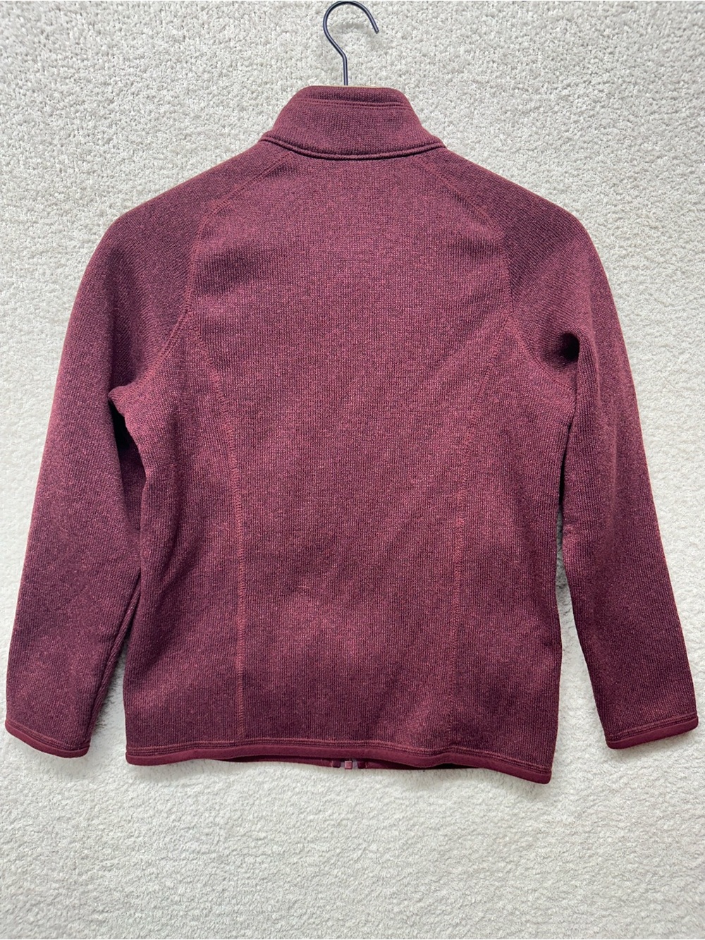 Patagonia Better Sweater Full Zip Fleece Jacket Burgundy Kids XL 14 Zip Up - Picture 2 of 9
